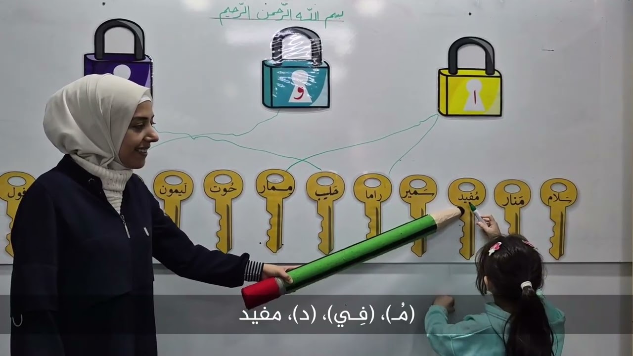 المدود الطويلة والقصيرة ـ المقاطع الصوتية ـ تهجئة ـ فئة ثالثة Kg3