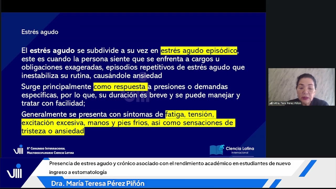 Presencia de estres agudo y crónico asociado con el rendimiento académico en estudiantes