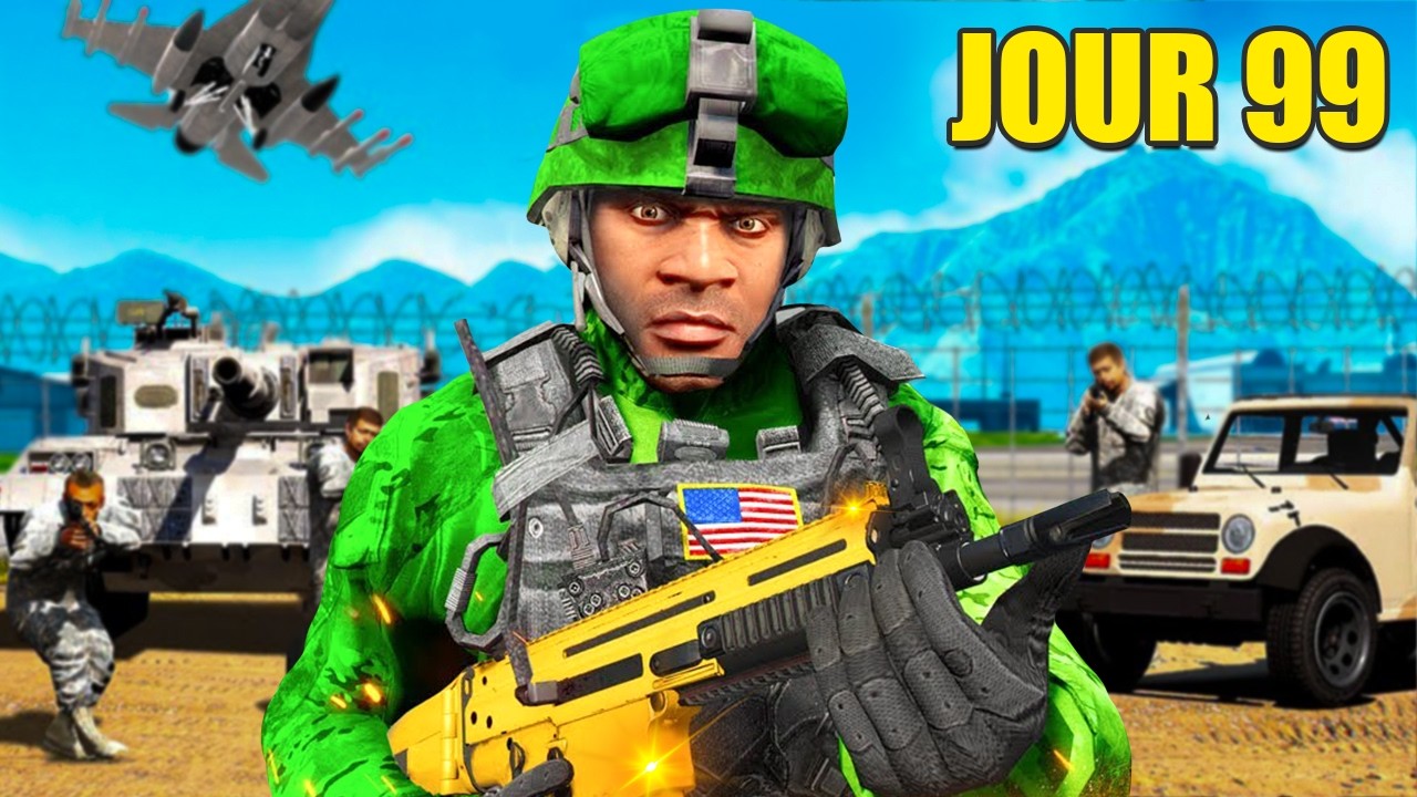 FRANKLIN PASSE 100 JOURS DANS L'ARM&Eacute;E SUR GTA 5 !