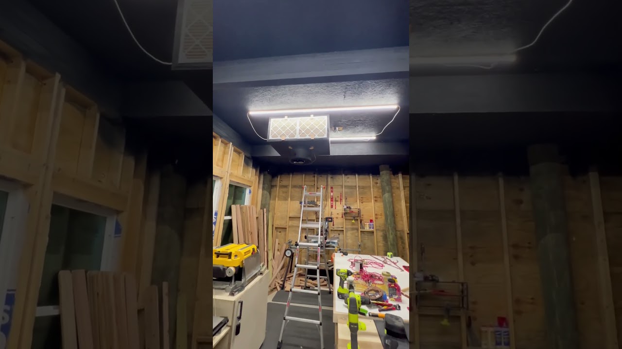 Made my own DIY air filtration for the wood shop. #saltywoodworking #salty #woodworking #wood