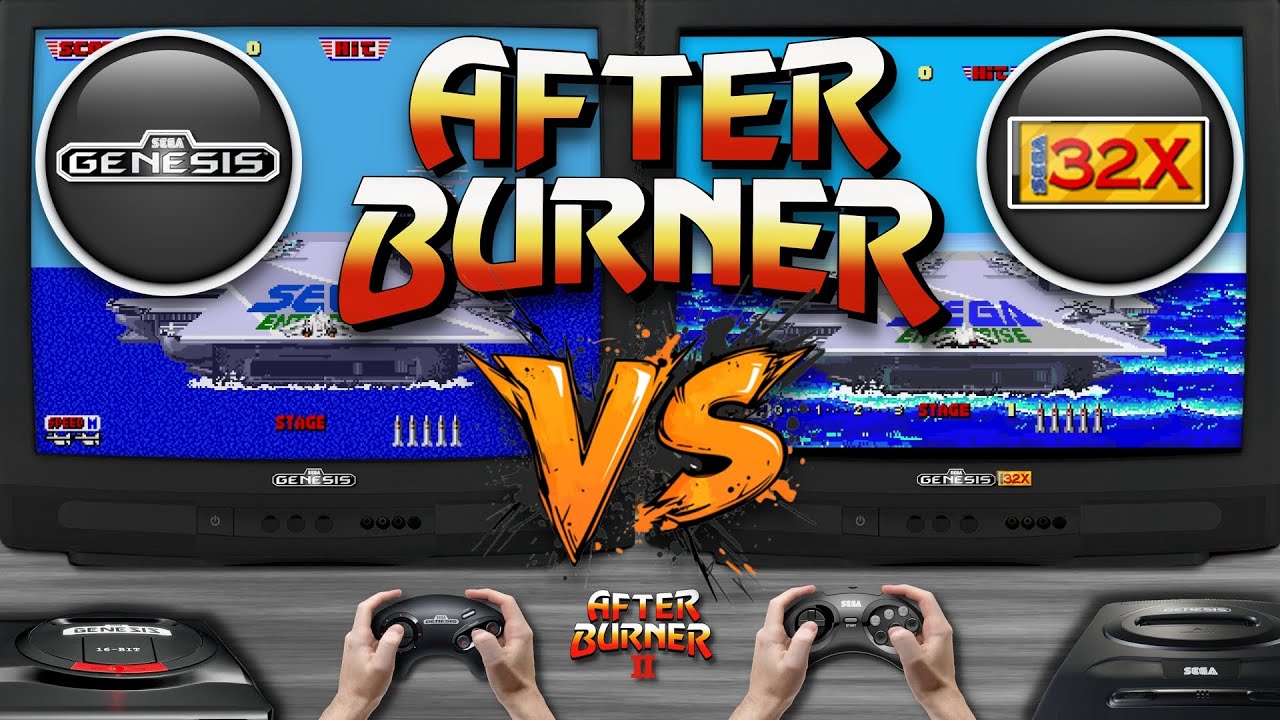 After Burner II 🎮 Sega Genesis vs Sega 32X | Side-by-Side Comparison