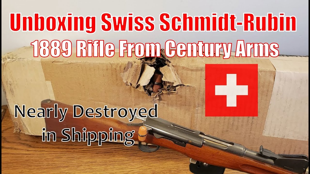 Swiss 1889 Schmidt–Rubin Rifle Unboxing from Century Arms - Damaged Box
