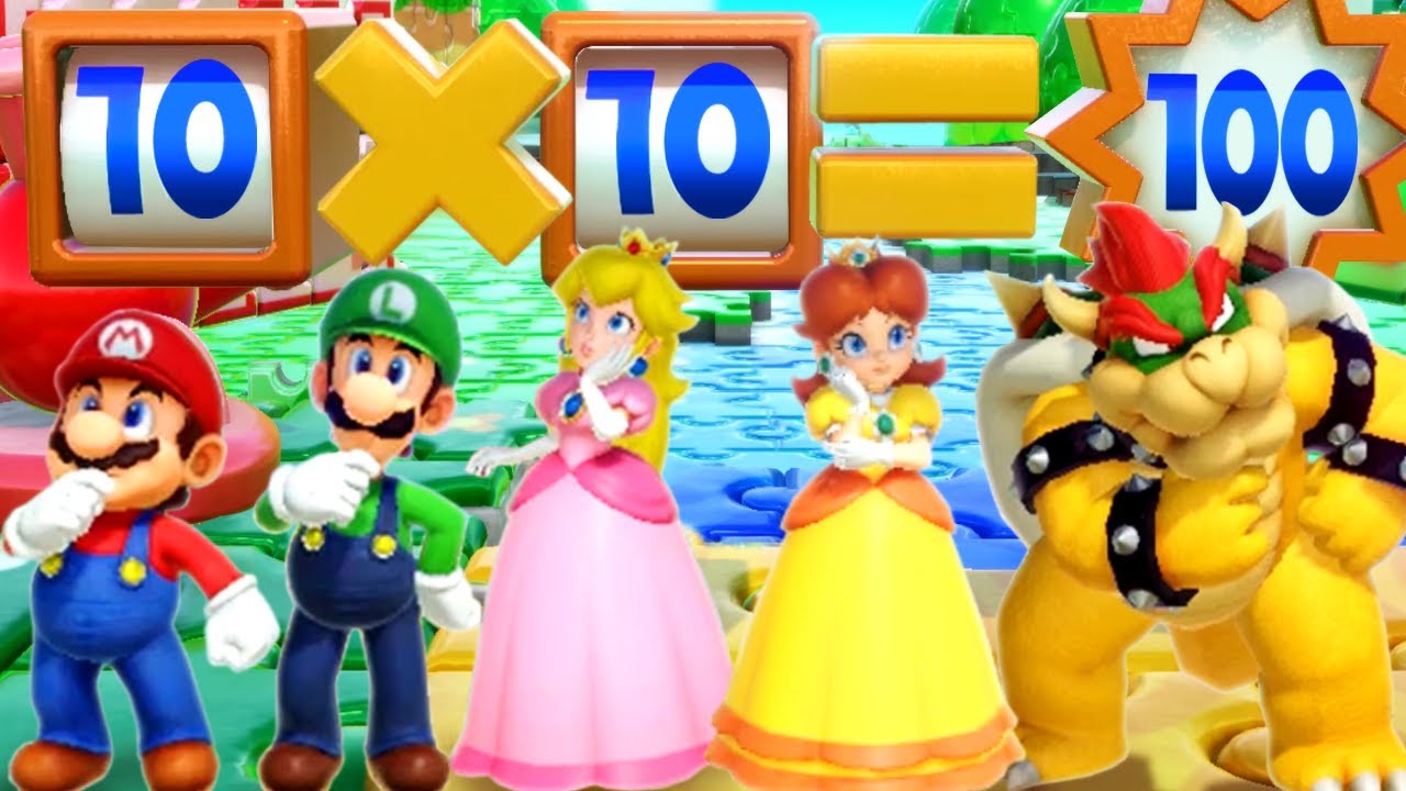 Super Mario Party MiniGames - Mario Vs Luigi Vs Bowser Vs Daisy (Master Cpu)
