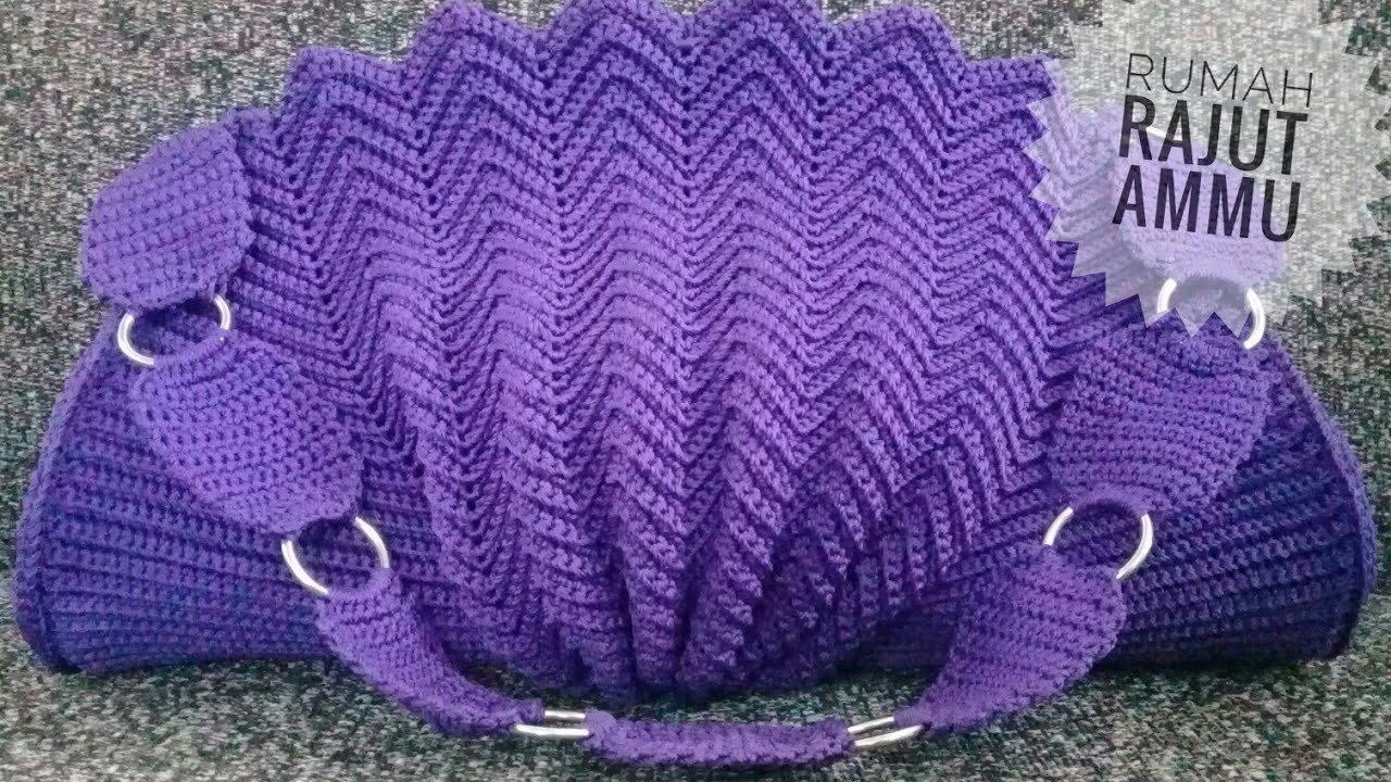 CROCHET || Merajut Tas Kerang - How To Crochet Shell Bag Part 3 (Final)