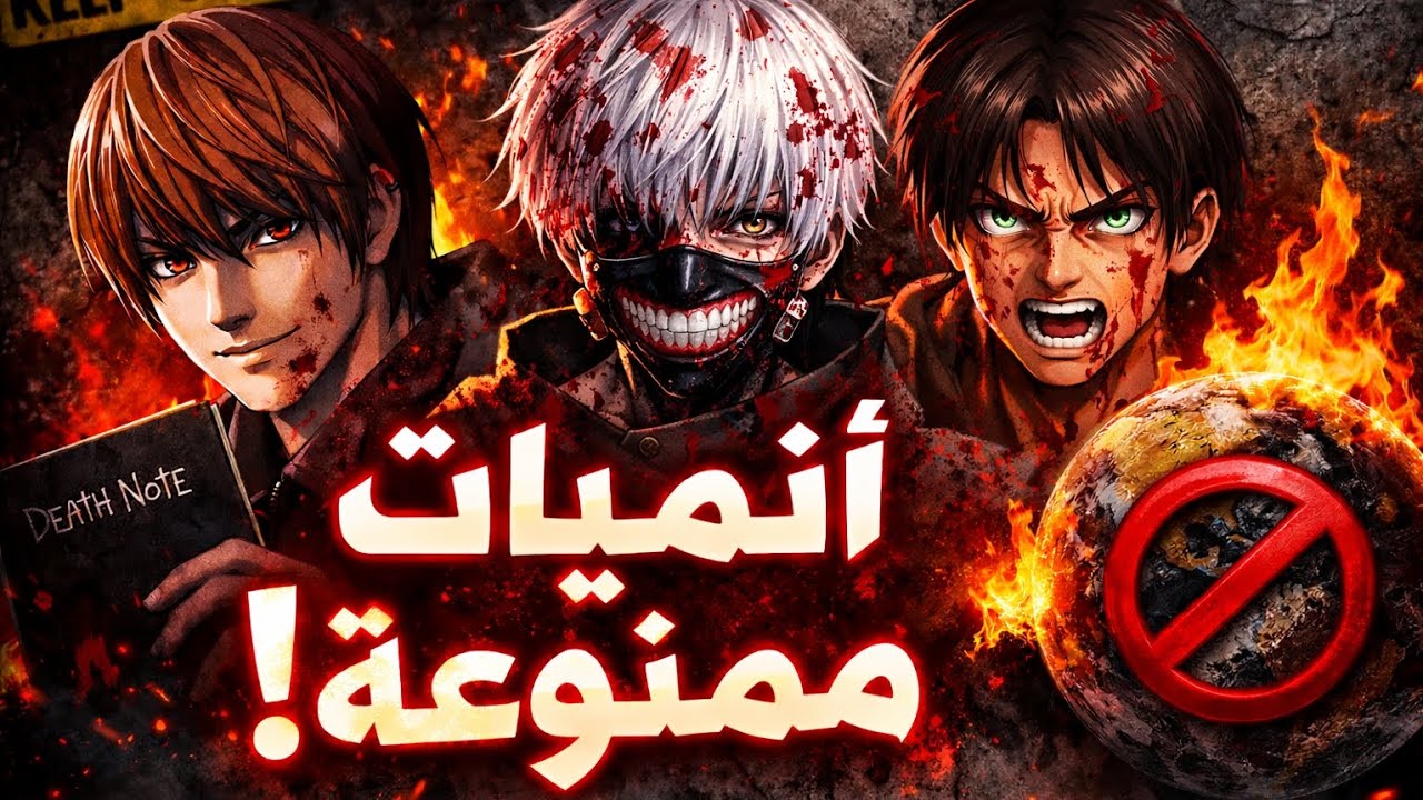 انميات ممنوعة حول العالم 🩸🛑 قصص و اسباب صادمة 😱
