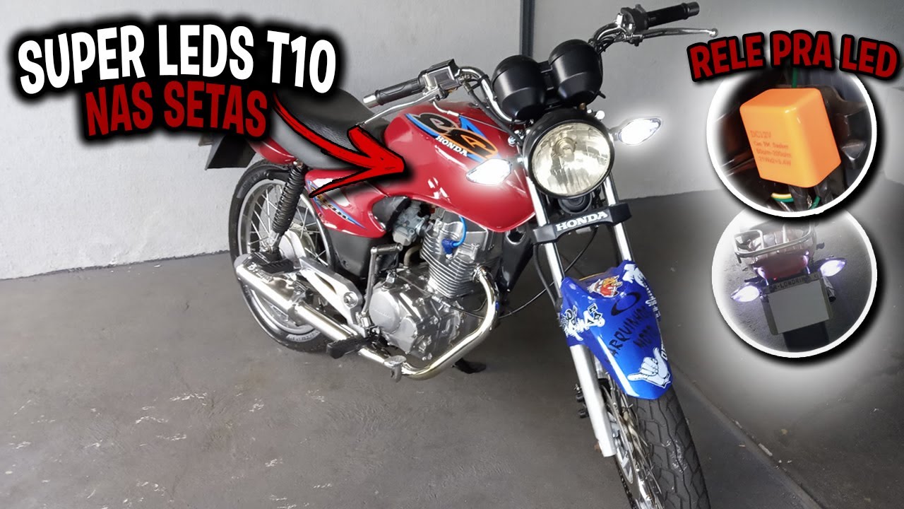 COMO INSTALAR LAMPADAS DE LED E ADAPTAR O RELE DE PISCA 2 PINOS NA TITAN KS 125 [ Maycon Aragão ]