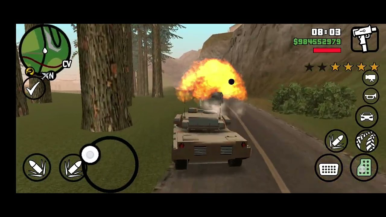 6 stars wanted level along Red county@MundoGTASanAndreas 