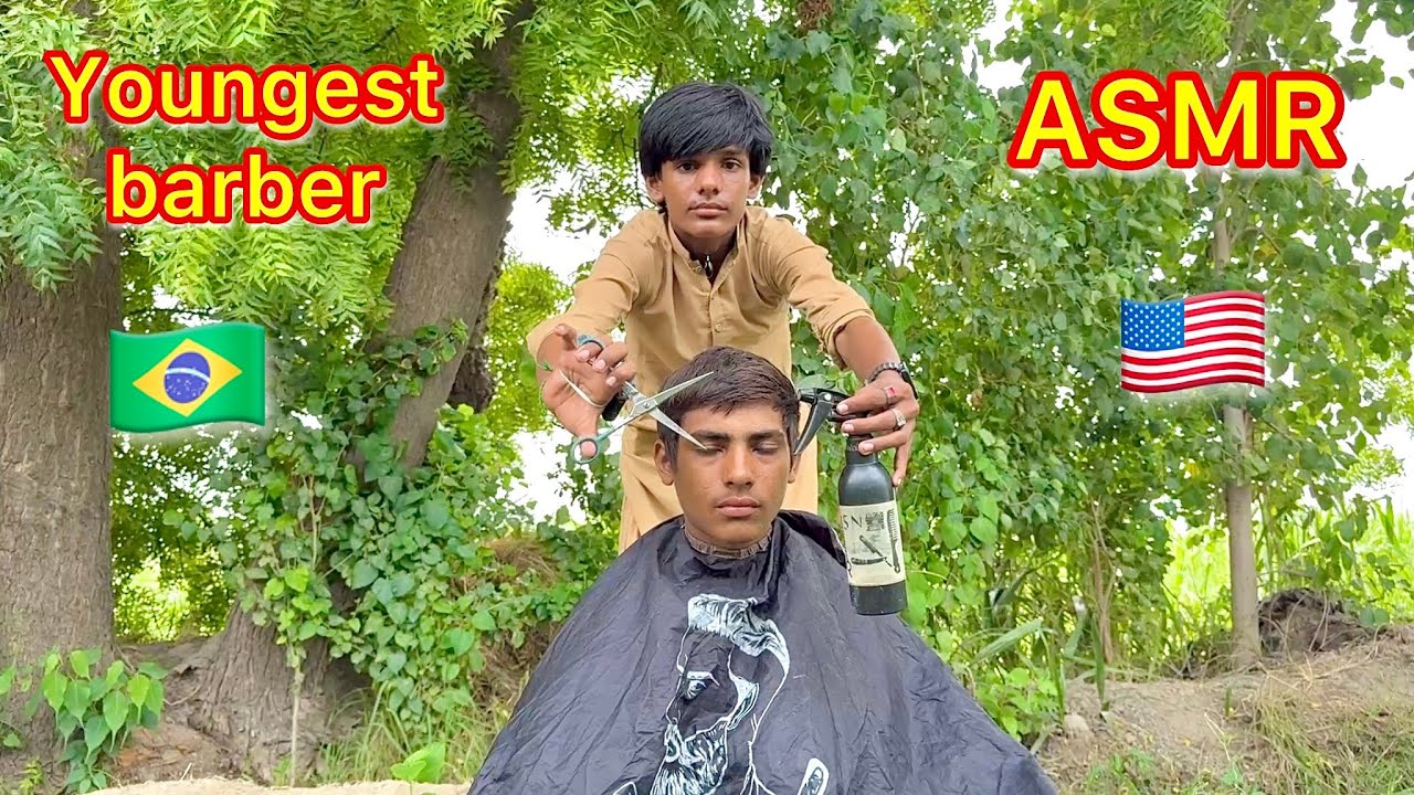 ASMR youngest barber 💈 in the world 