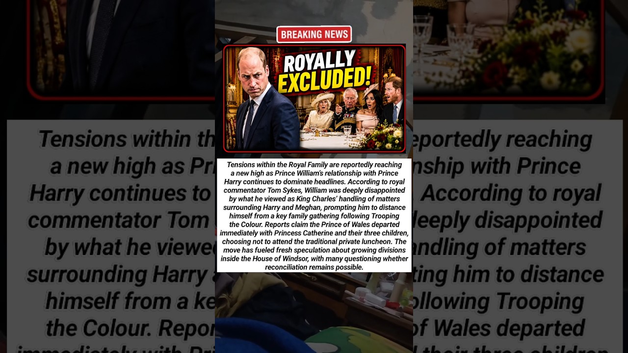 Prince William Walks Out After Harry Rift as Royal Family Tensions Spark New Palace Drama Today