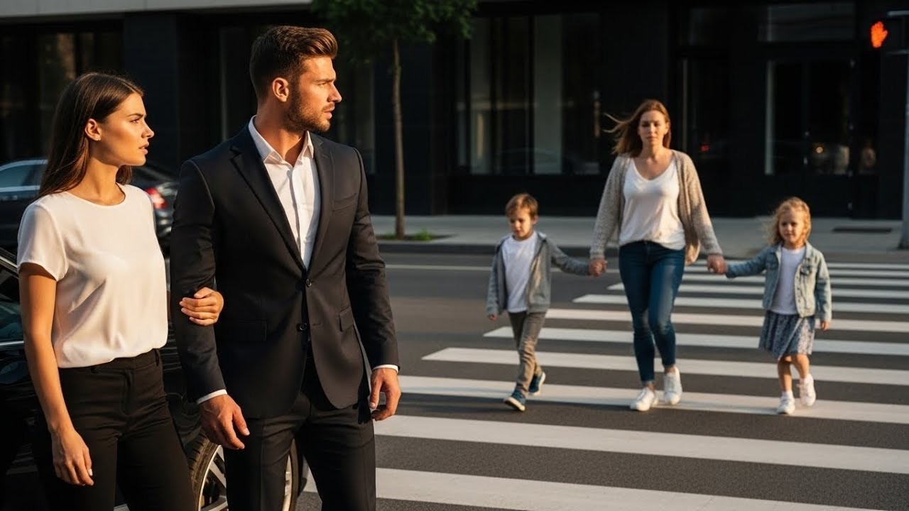 The Ex Wife was Crossing Street with Twins when She saw Mafia Boss his Mistress — But that Single Gl