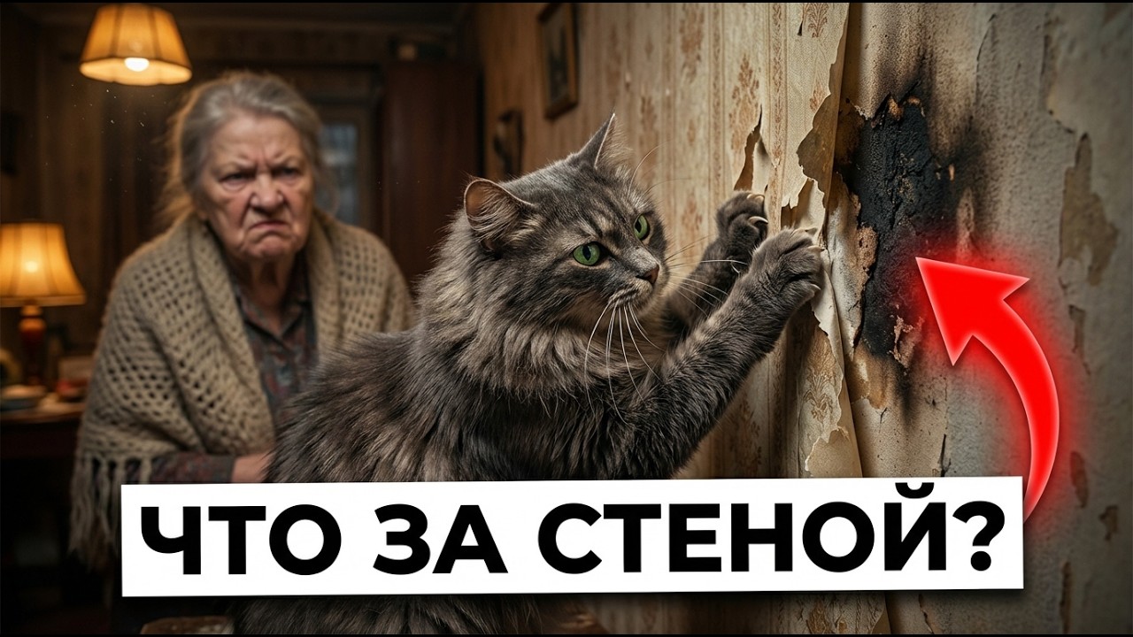 Хозяйка выгнала кошку за разодранные обои. Но когда сняли старый слой — обнаружили это