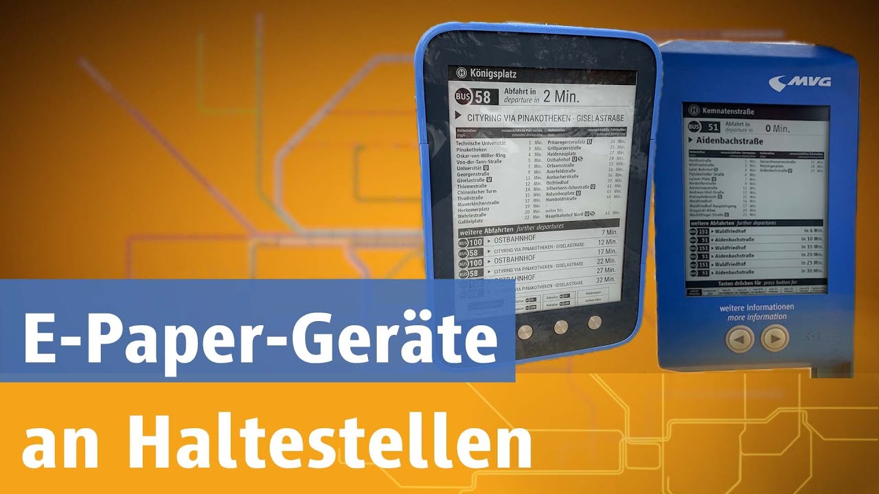 MVG testet elektronischen Fahrplan an Bushaltestellen