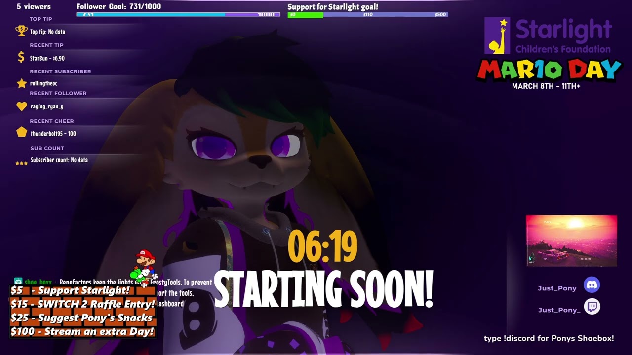 Mario Day charity Drive Streamathon! Day 5! Wonder over the Hills! (streaming for Starlight Children