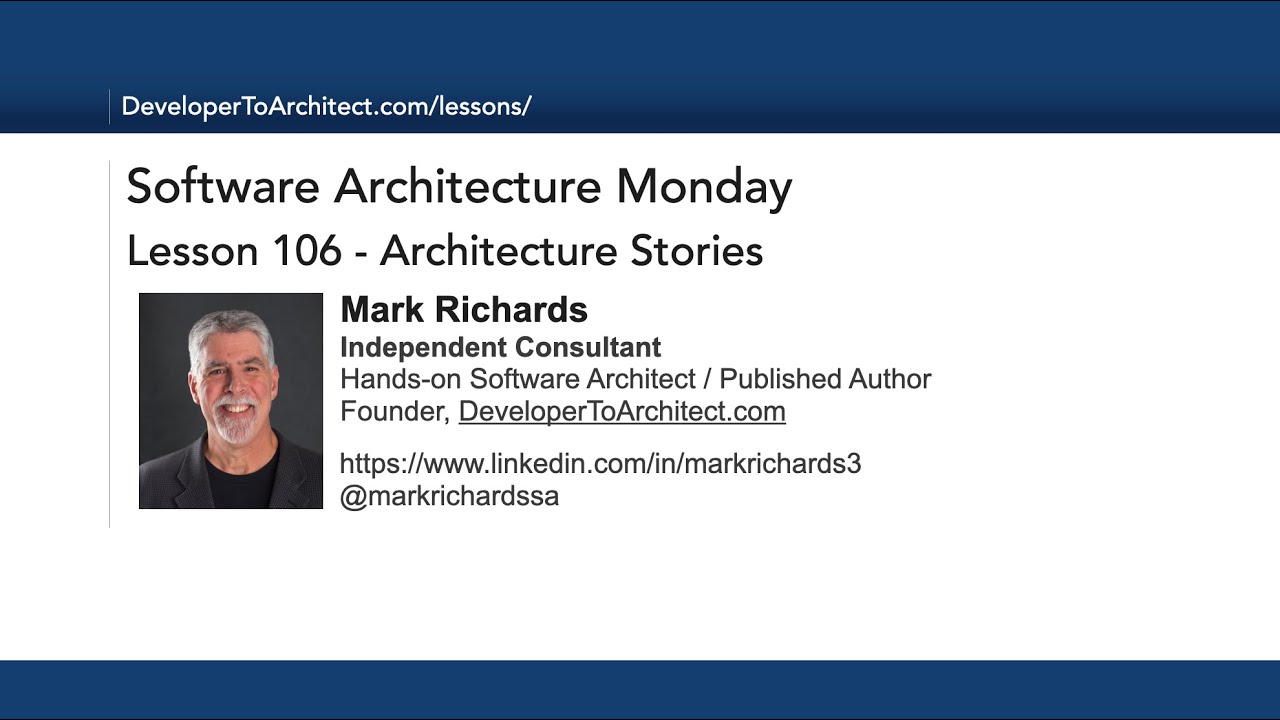 Lesson 106 - Architecture Stories