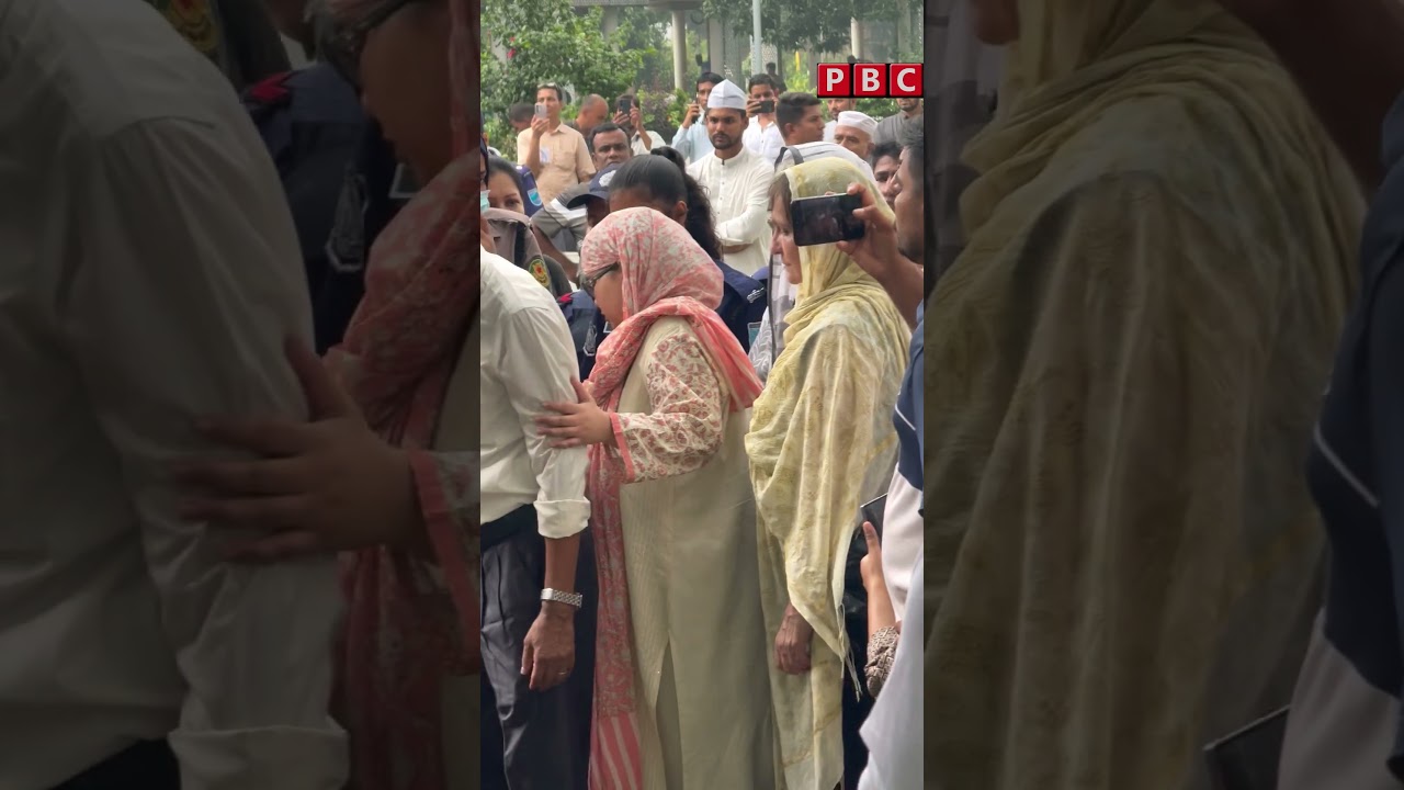 পুলিশের প্রিজন ভ্যান এসে স্বামীকে শেষ বিদায় দিলেন ড.দীপু মনি,কিছুক্ষণের মধ্যেই ফের যেতে হবে