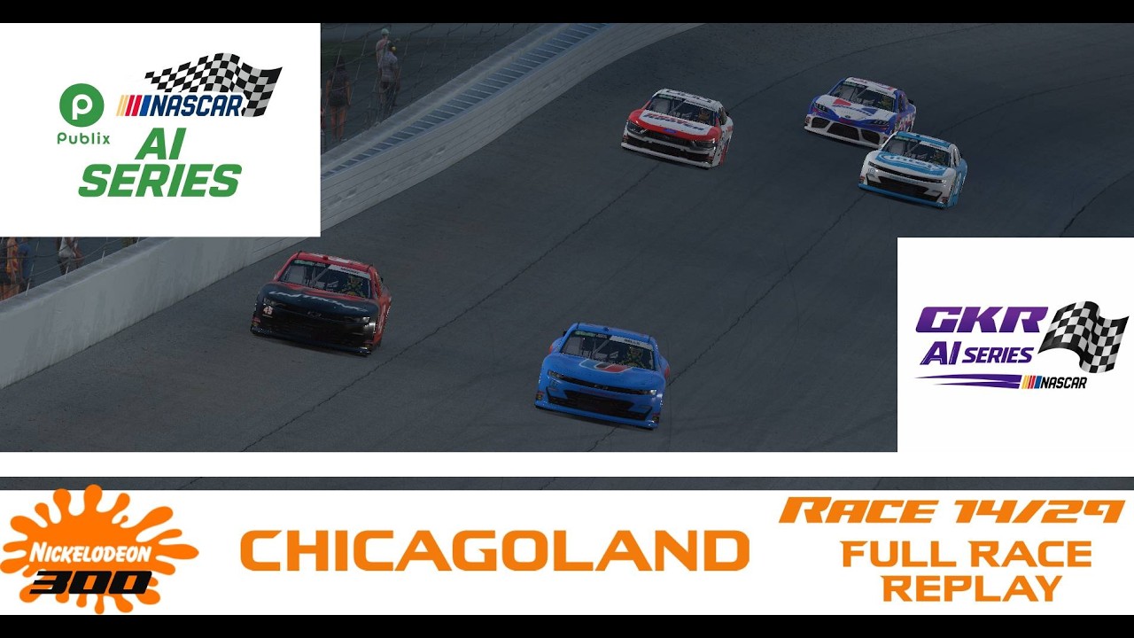NASCAR AI Racing Publix Series: Nickelodeon 300 Full Race Replay