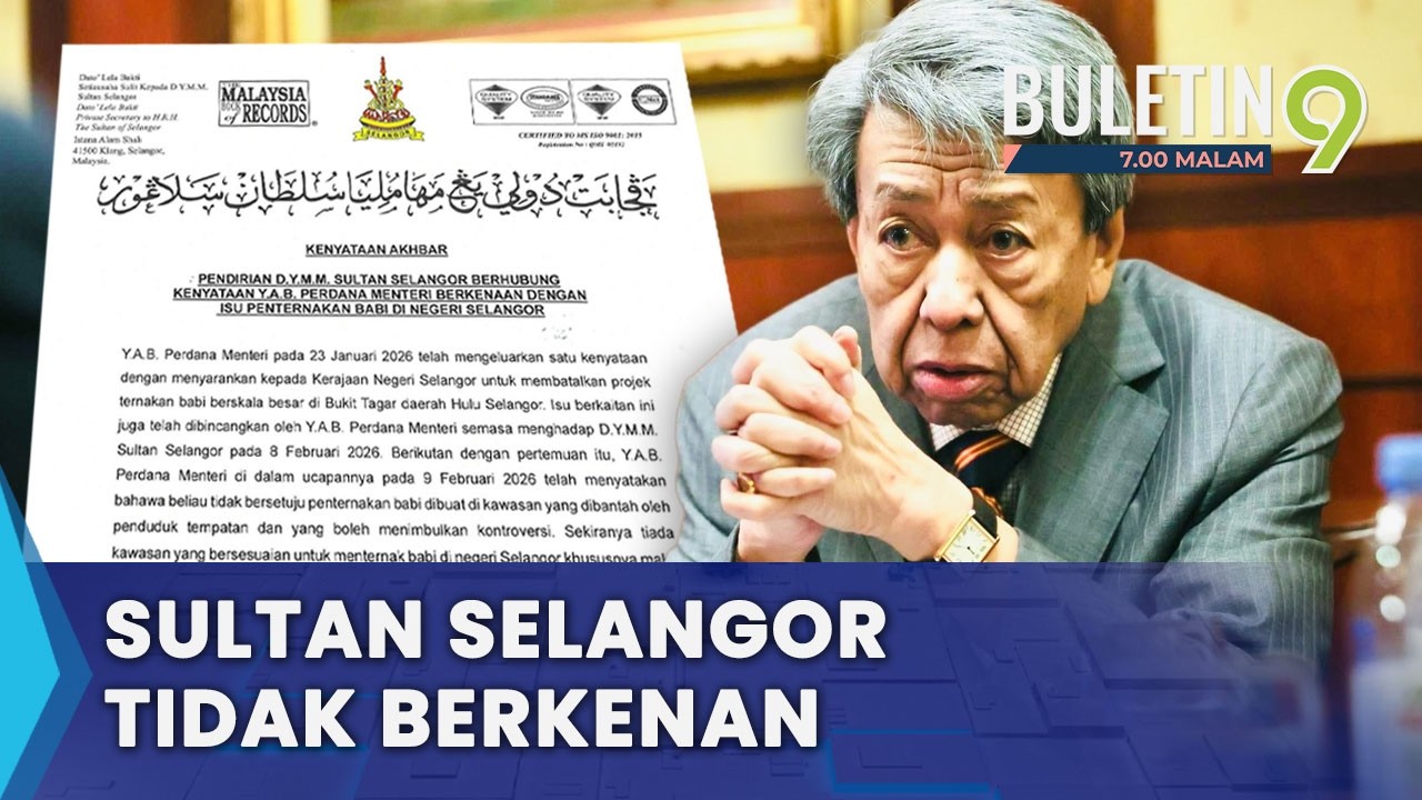 Sultan Selangor Tidak Berkenan Penternakan Babi Di Negeri Itu (B9)