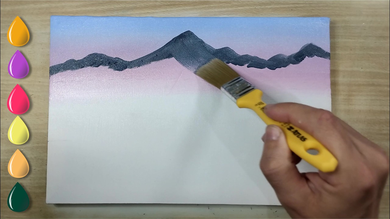 Where the Trail Meets the Mountain / Acrylic Painting For Beginners