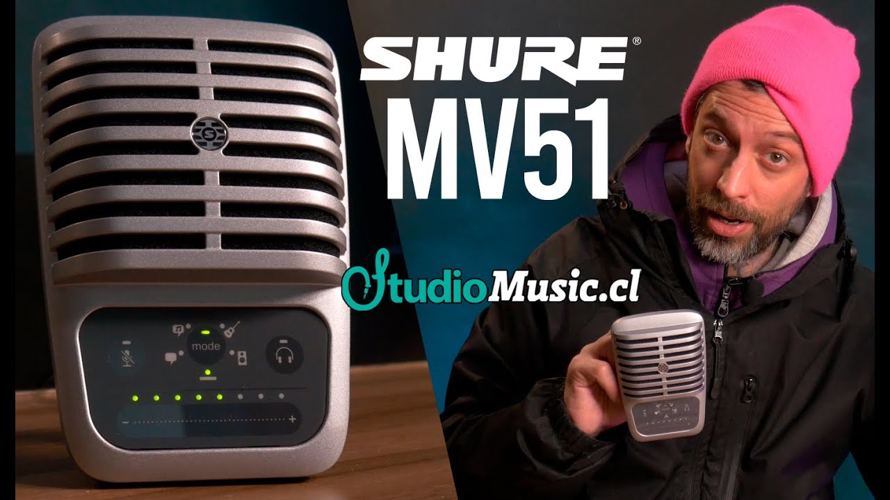 Shure MV51 Micrófono Digital USB 🎤 Review, Unboxing y Demo - StudioMusic.cl (en Español y 4K)