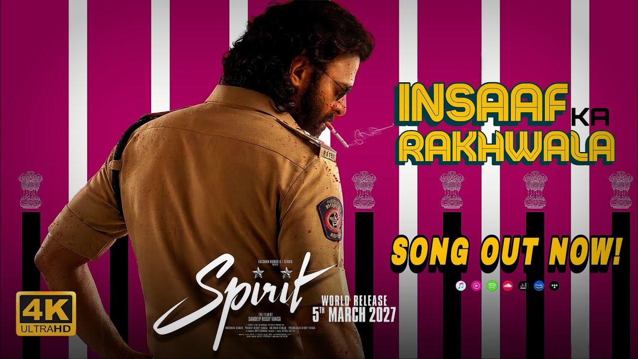 SPIRIT : Insaaf Ka Rakhwala | OFFICIAL SONG | Rebel Star Prabhas, Triptii, Vivek | Tune SeriesMusic