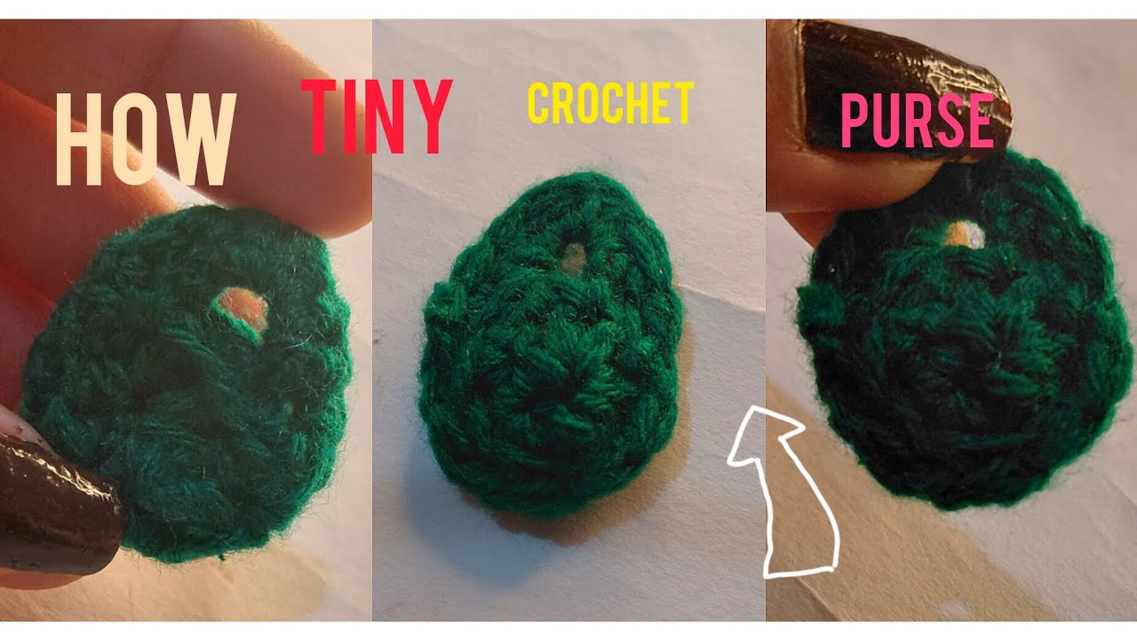 How to crochet tiny little purse in just 5 min easy for         |absolute beginners |