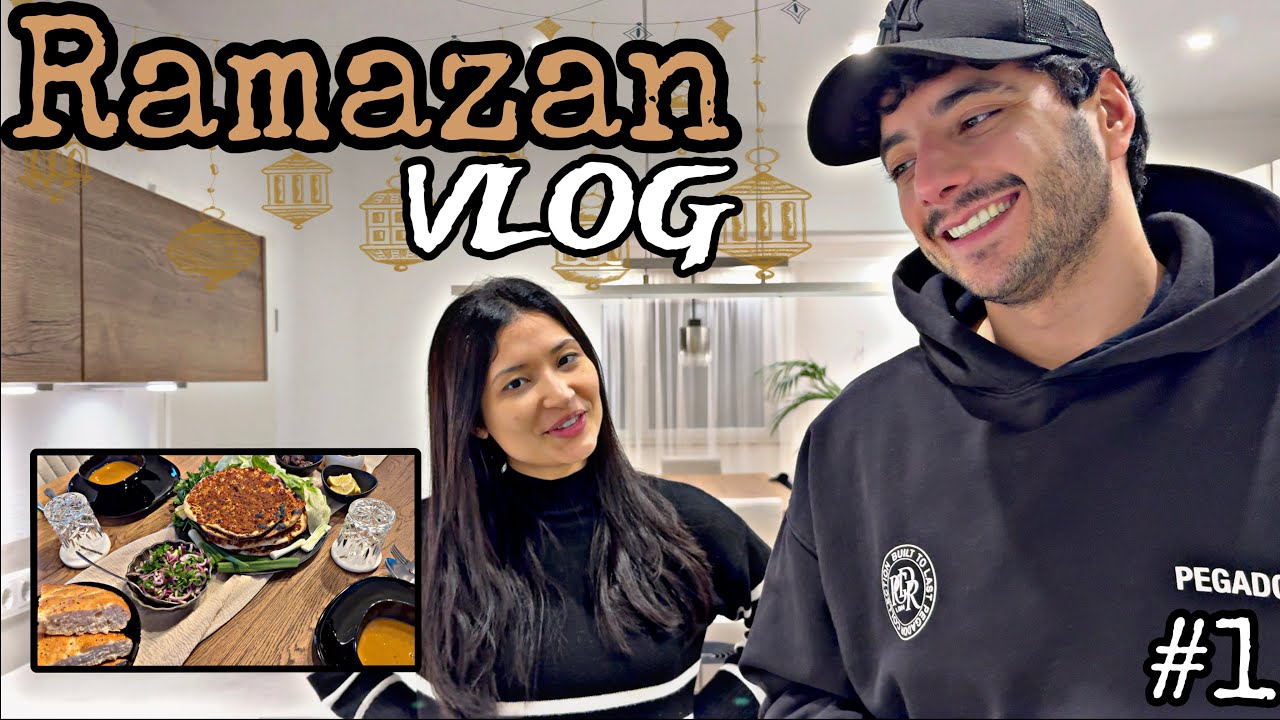RAMAZAN VLOG #1 🌙 Was ist Ramadan?✨ İftar mit der Familie🧑‍🧑‍🧒‍🧒 Es gibt Lahmacun😍 | RabiaxEren