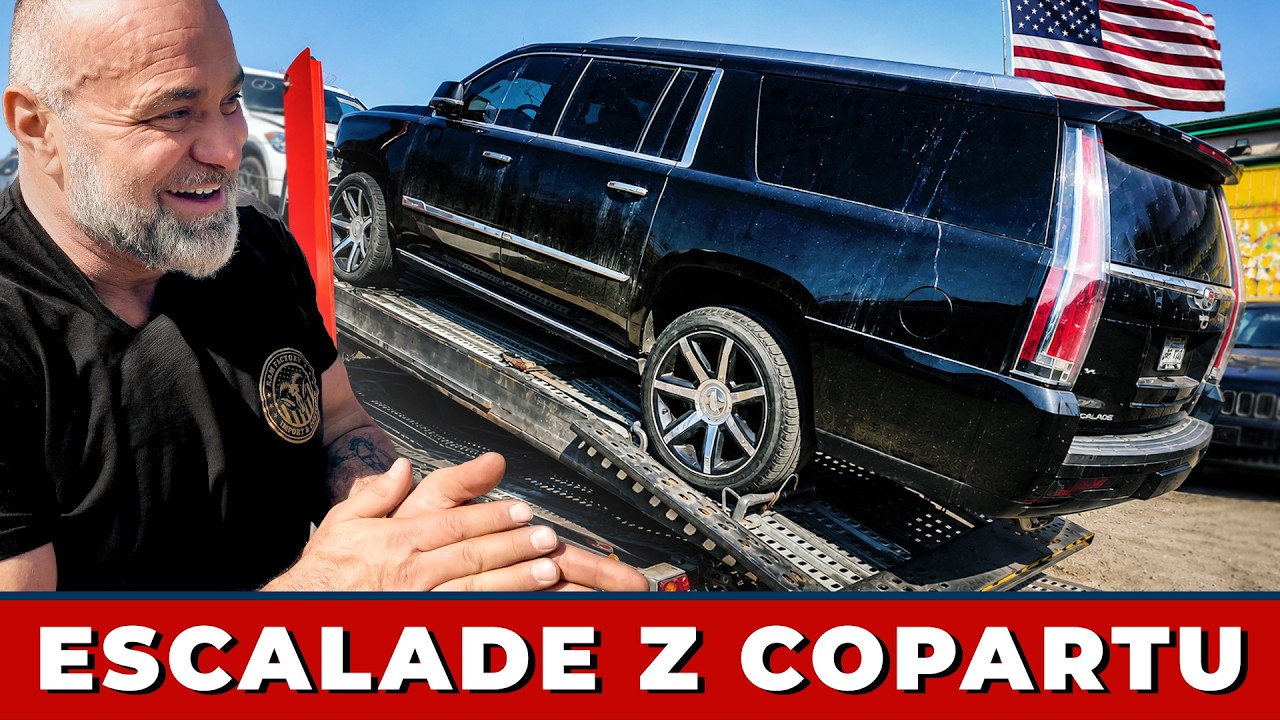 Luksusowy SUV z USA za rozsądne pieniądze? Rozładunek Cadillaca Escalade z 2016 roku