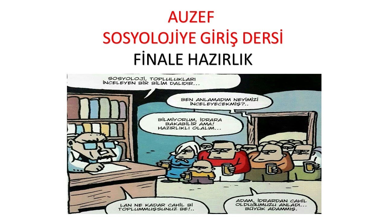 SOSYOLOJİYE GİRİŞ (Finale Hazırlık)