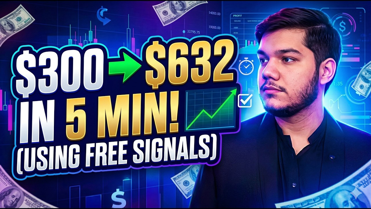 I Turned $300 Into $632 in 5 Minutes Using FREE Trading Signals | Live Proof 2026