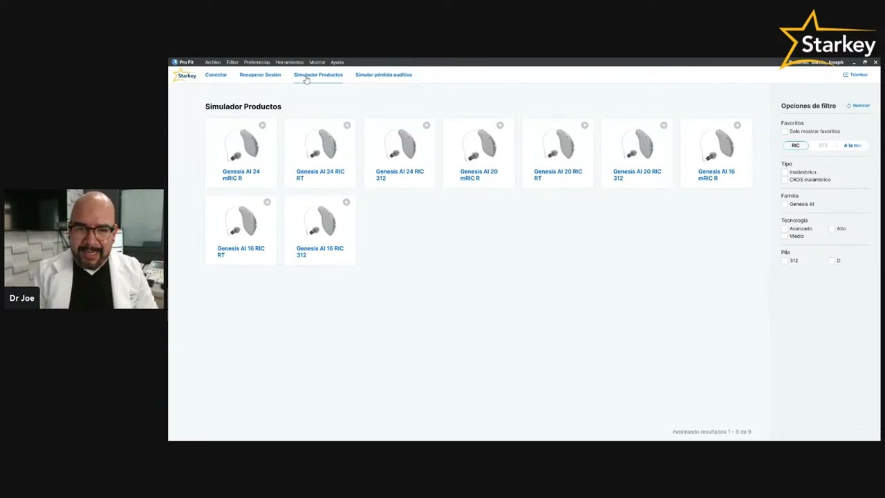MasterClass en Pro Fit, Software de adaptación de Starkey