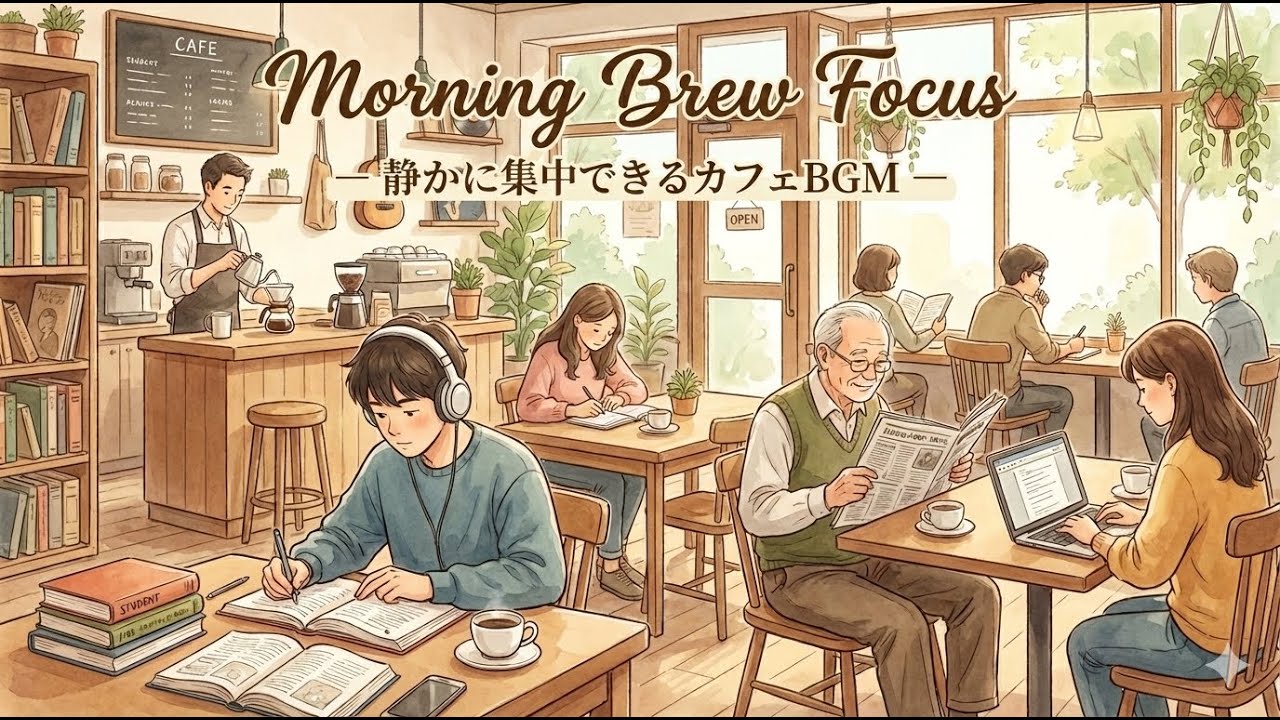 【作業用BGM】Cafe Music 勉強・ 静かで上質なカフェ音楽｜集中できるジャズ・ボサノバ｜