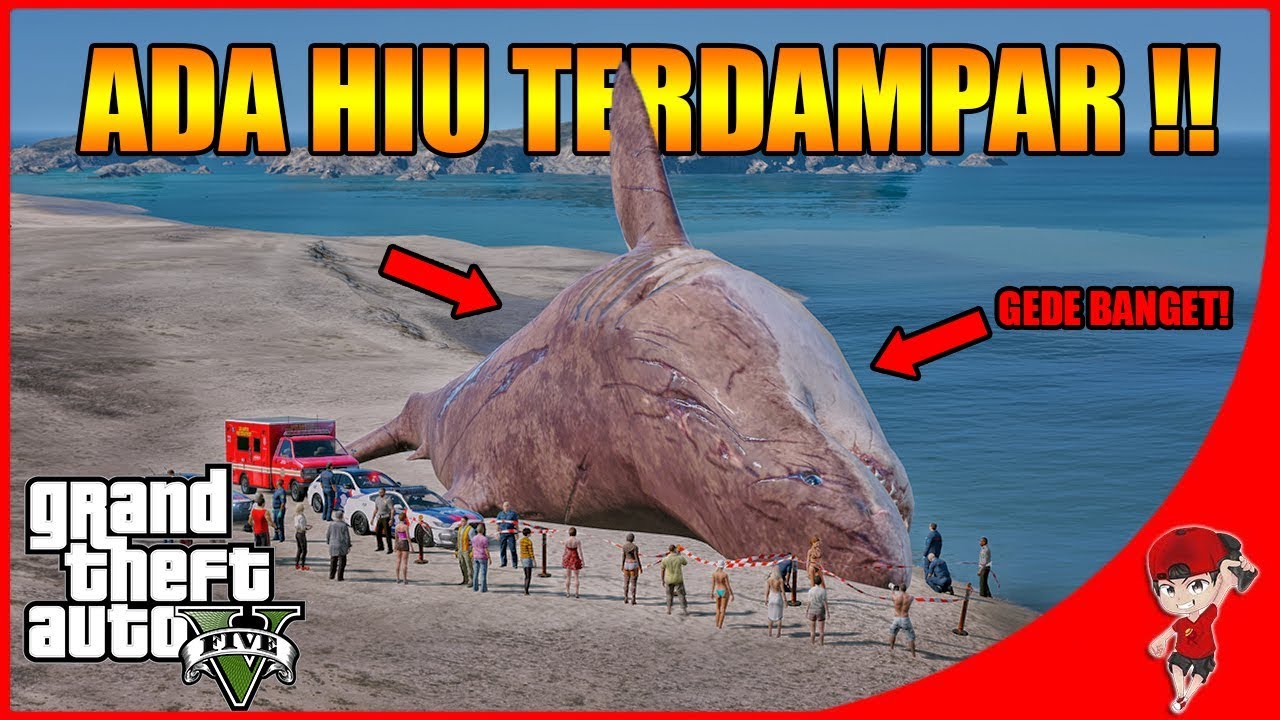 GTA V MOD INDONESIA (37) - WOW ADA HIU MEGALODON TERDAMPAR !!