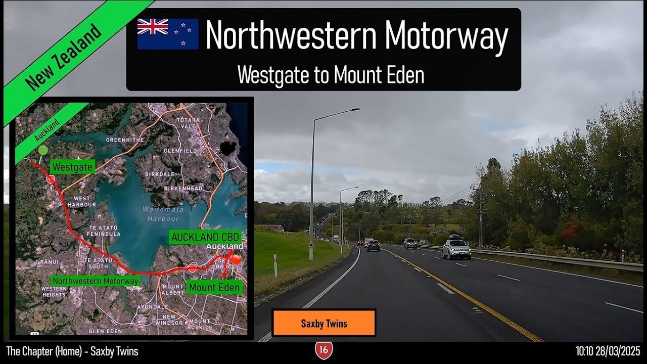 ♪ Northwestern Motorway, Auckland, New Zealand