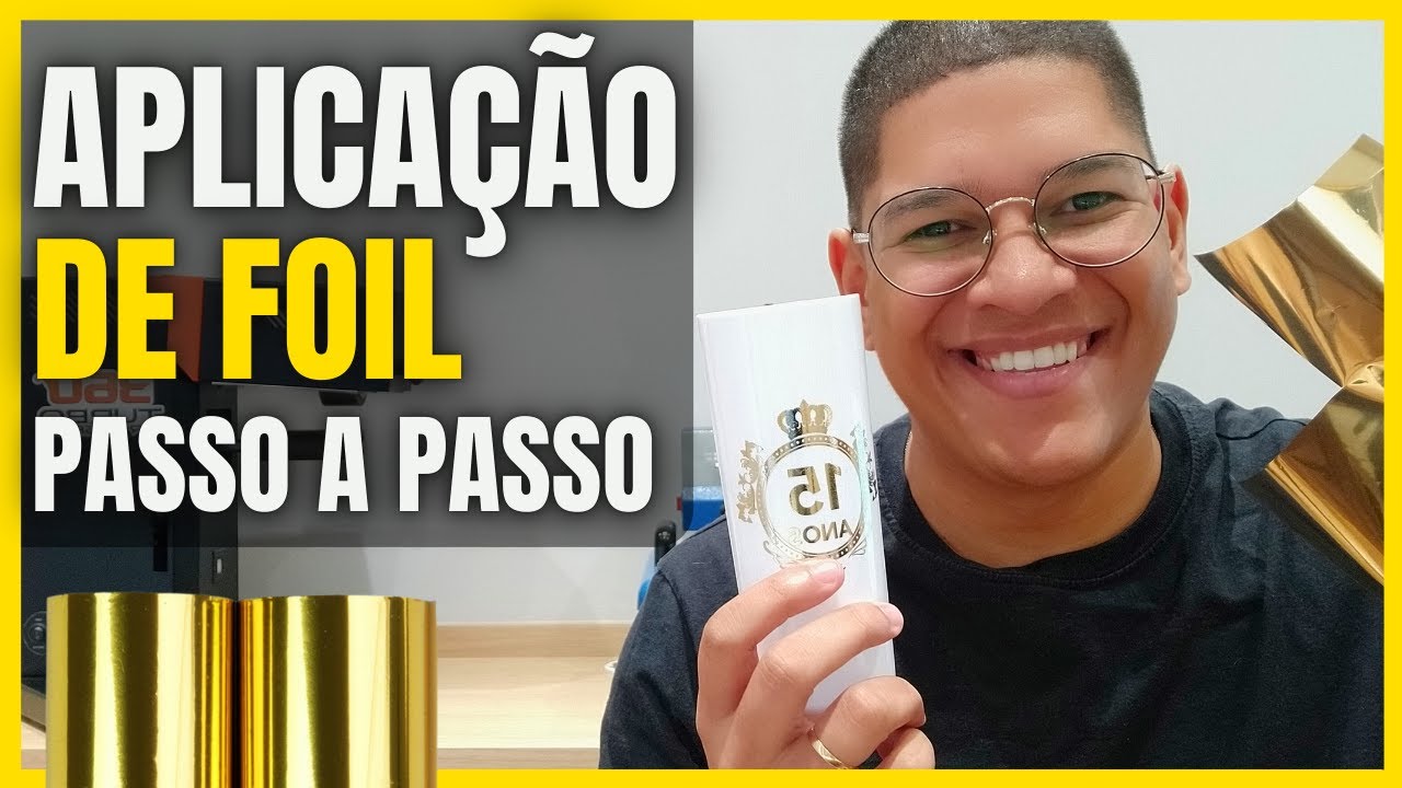Como aplicar Foil em copo long drink na Transfer Giro passo a passo