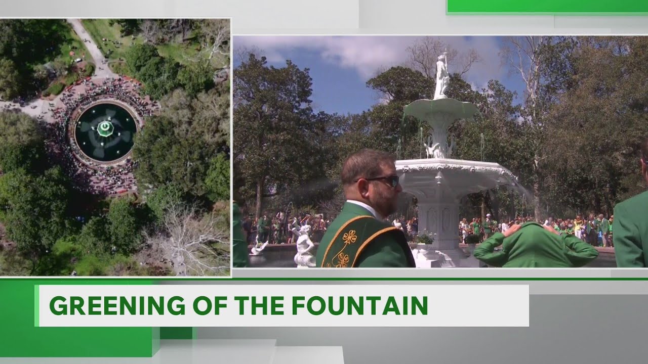 Greening of the Forsyth Park fountain