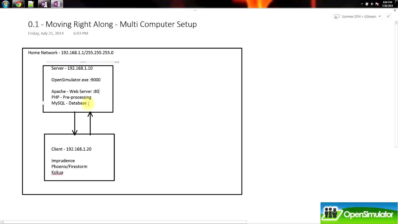 Open Simulator 0.1 - Moving Right Along