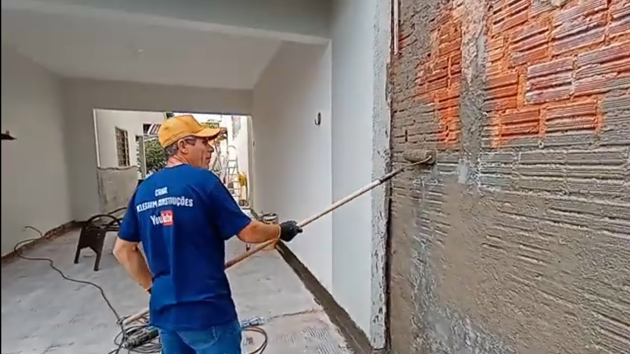 Como chapiscar com rolo de textura sem sujeira !