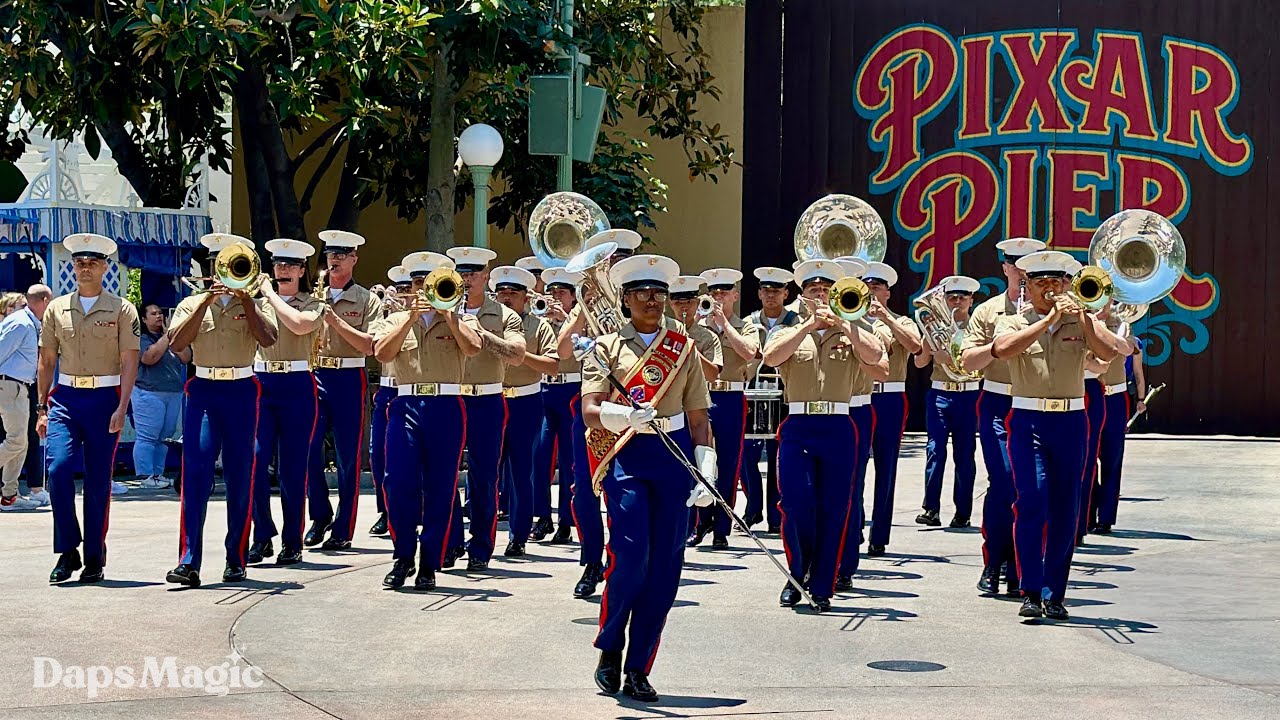 1st Marine Division Band | 4th of July 2024 | Disney California Adventure  4K