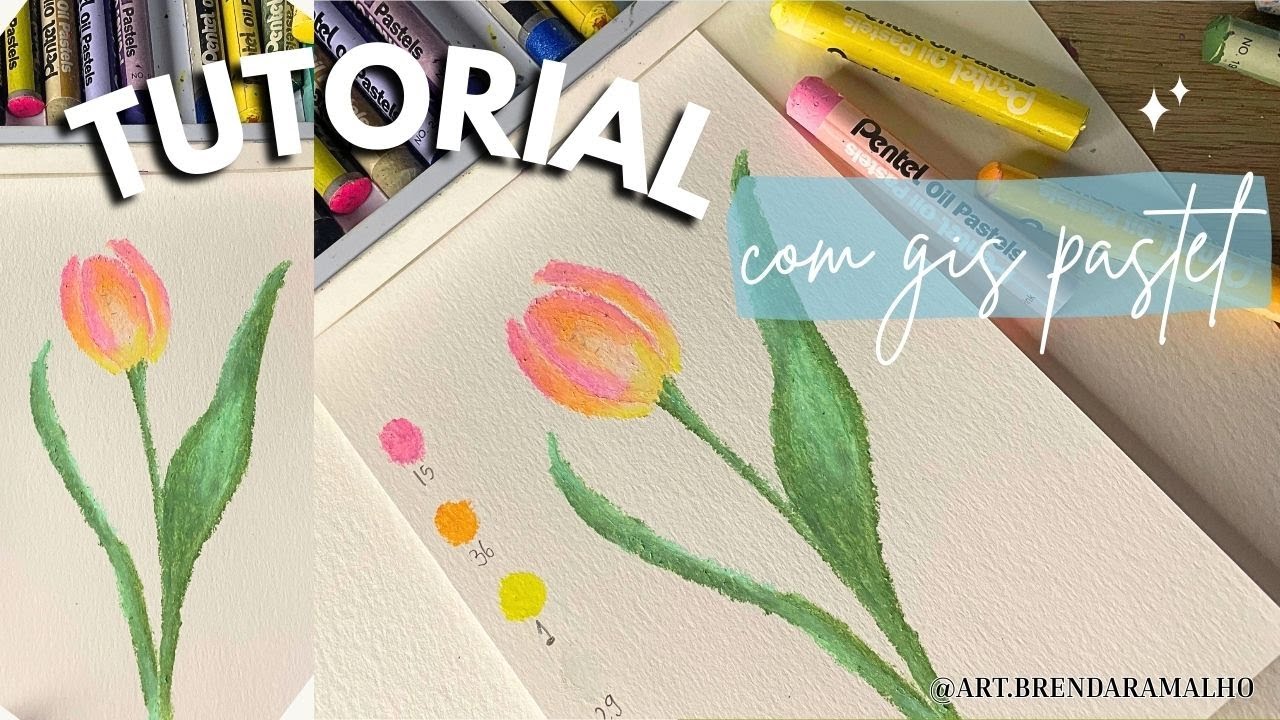 APRENDA um novo HOBBIE l TUTORIAL SIMPLES e FÁCIL com GIZ PASTEL  #tutorial #pentel