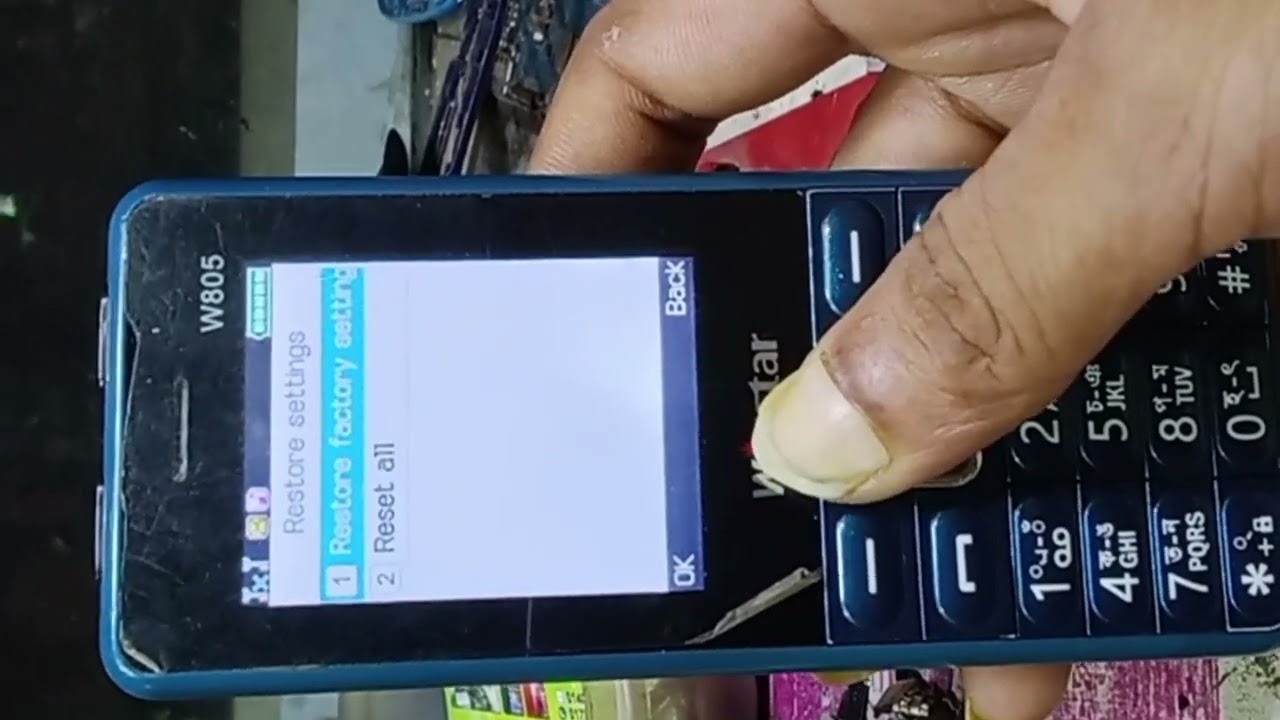 winstar w805 hard reset password PIN code reset factory reset/button mobile restore factory settings