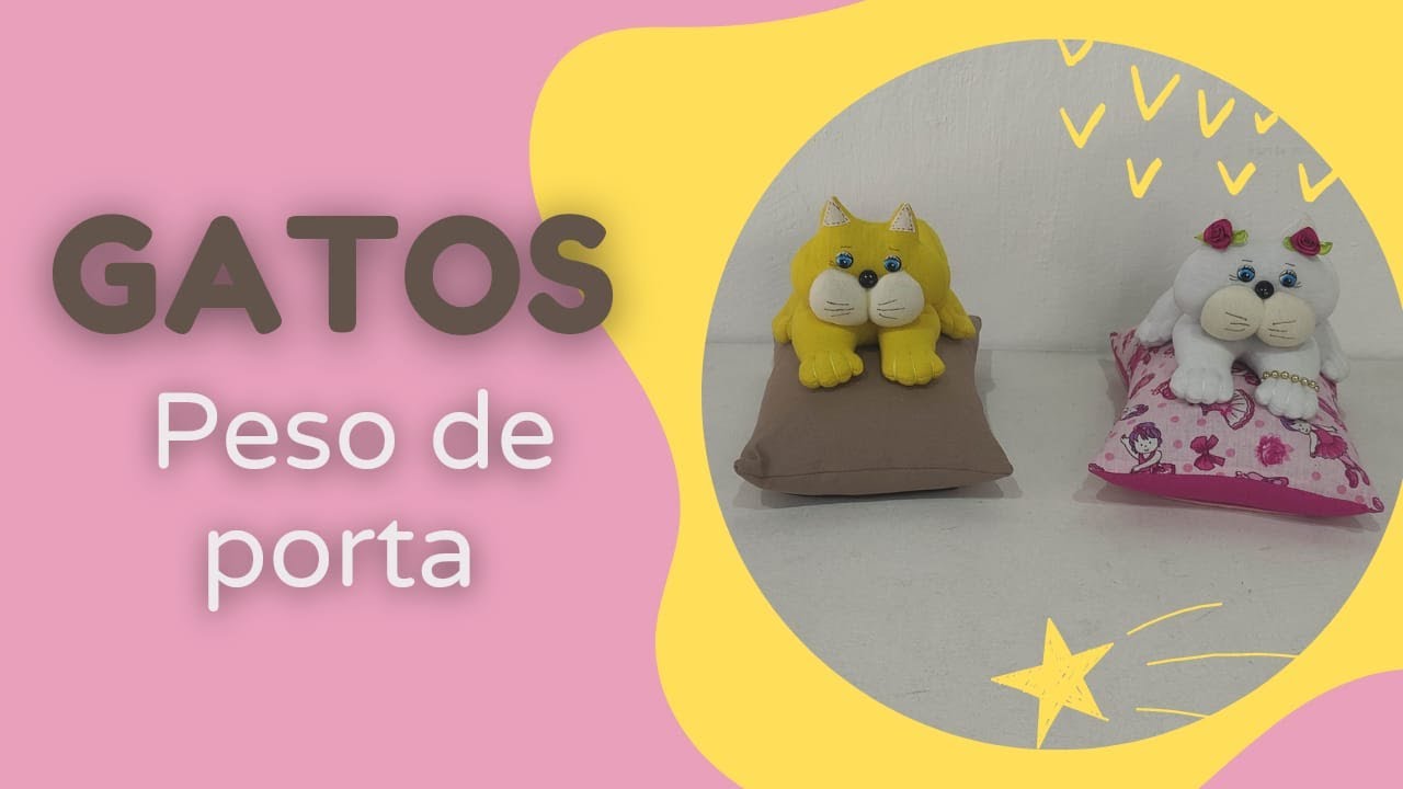 Gatinha peso de porta faça você mesmo, para aumentar sua renda.