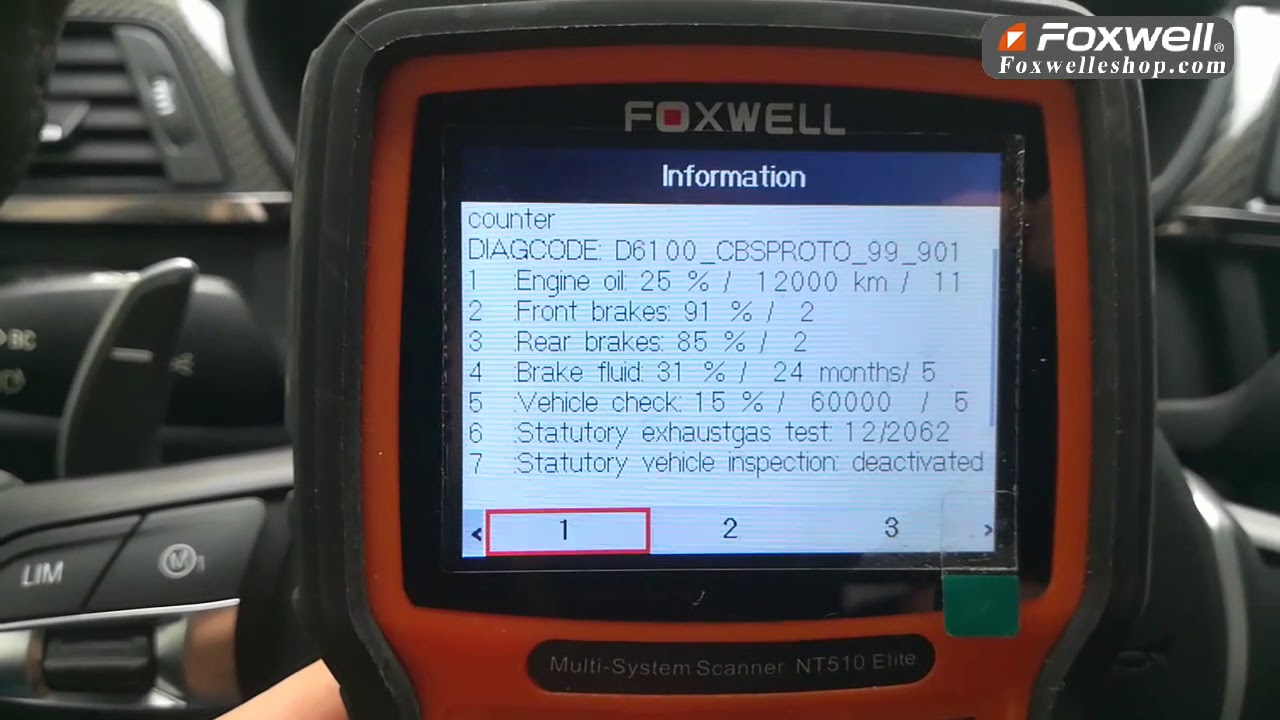 Foxwell NT530 BMW Scanner do oil reset on 2014 BMW M4F82