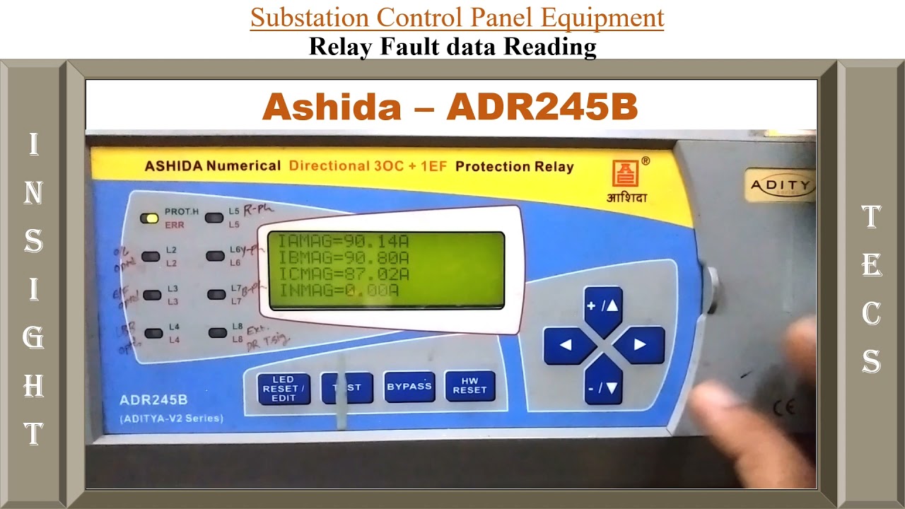 Ashida Make || ADR 245B || Fault Relay reading || Over current and Earth