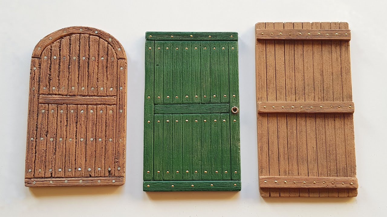 Cómo hacer una PUERTA de MADERA con POLIESTIRENO para tus MAQUETAS