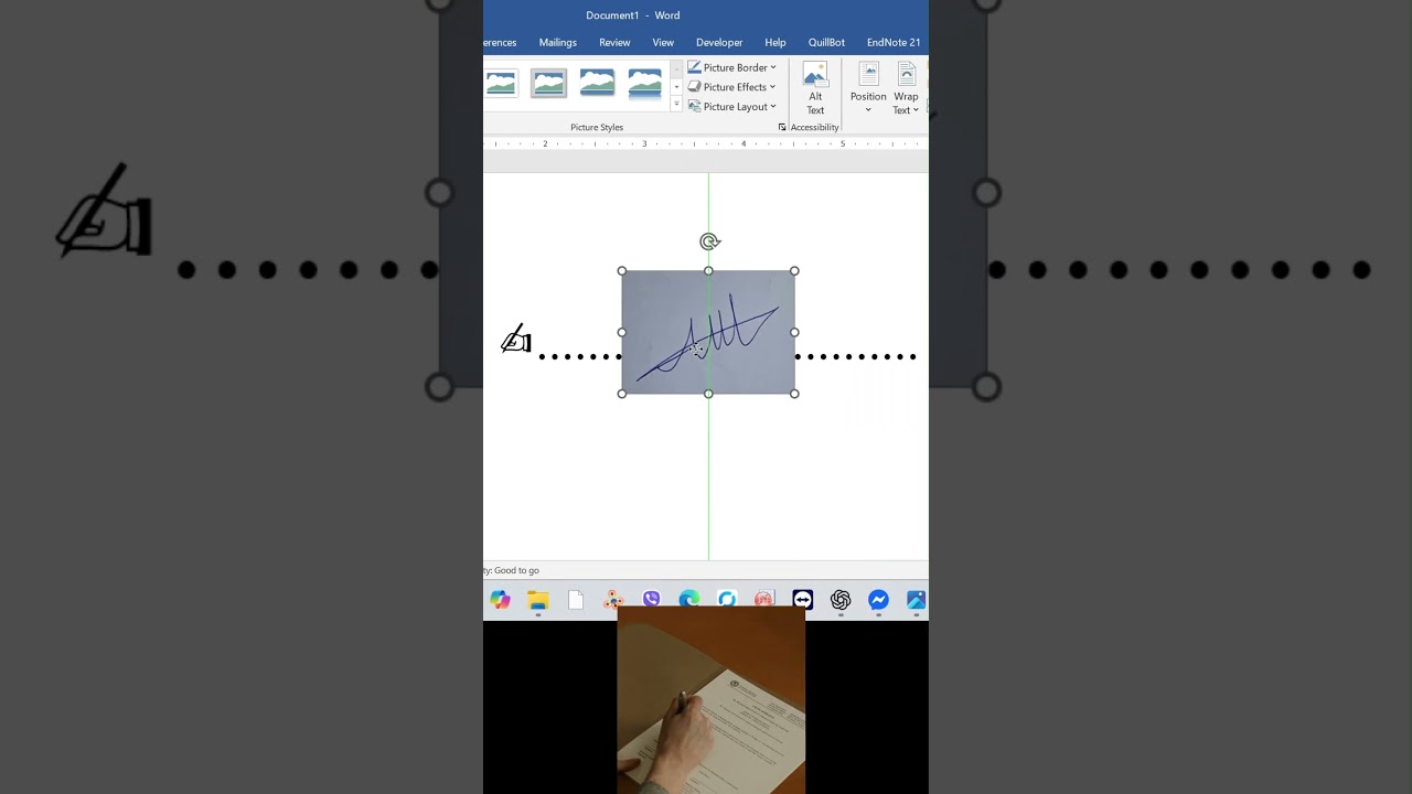 Inserting Signature into MS WORD! #microsoftword #signature #wordtips