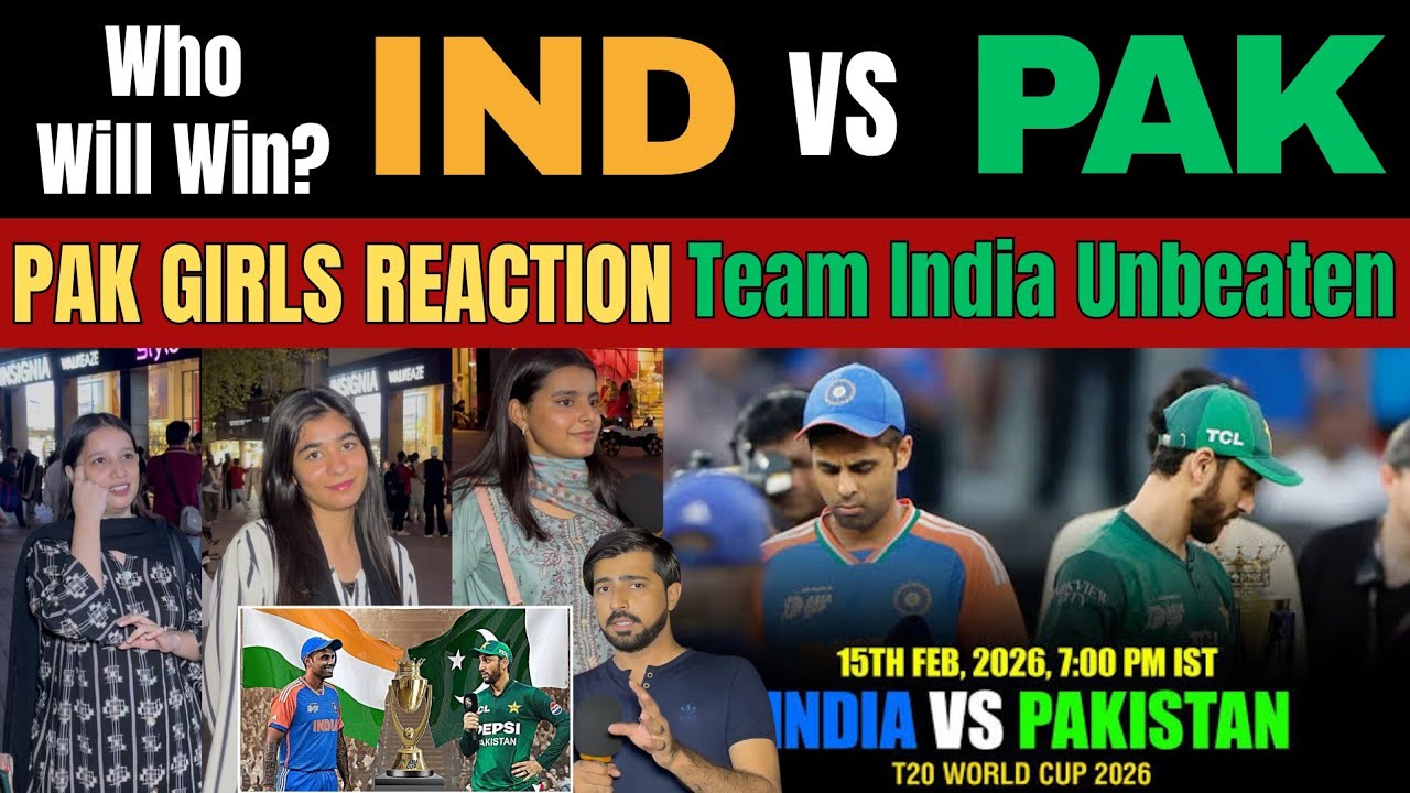 PAKISTANI GIRLS 👭 REACTION | IND 🇮🇳 VS PAK 🇵🇰  T20 WC | Who Will Win? | 15 Feb Match 
