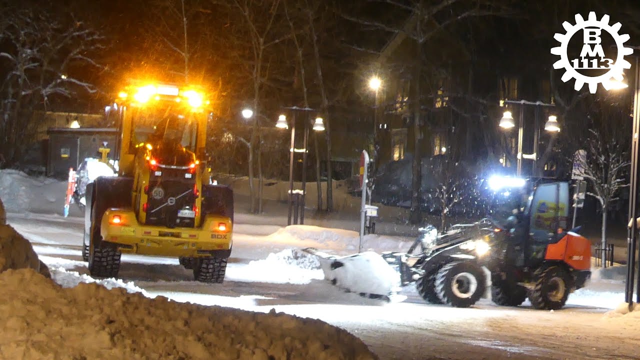 Snowclearing with Kubota RT280-2 & Volvo L70H Wheel loaders winter 2023