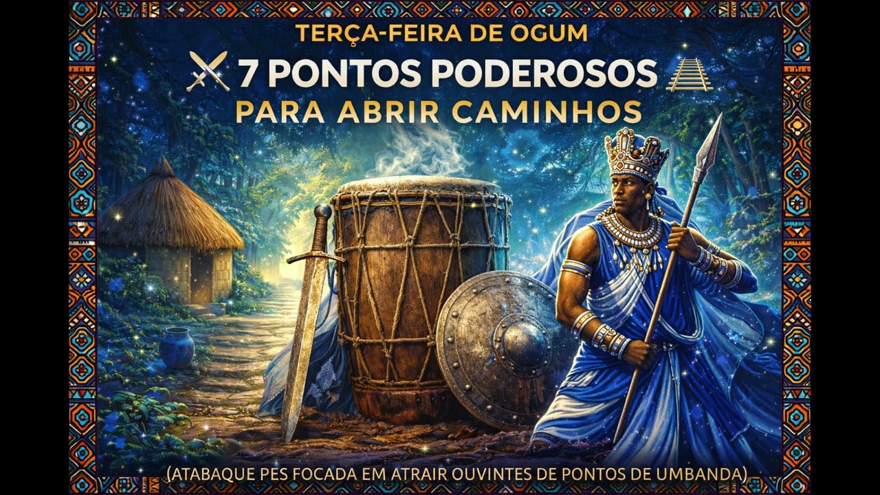 ⚔️ Terça-feira de Ogum: 7 Pontos Poderosos para Abrir Caminhos 🛤️ Toque de força e proteção! 🥁
