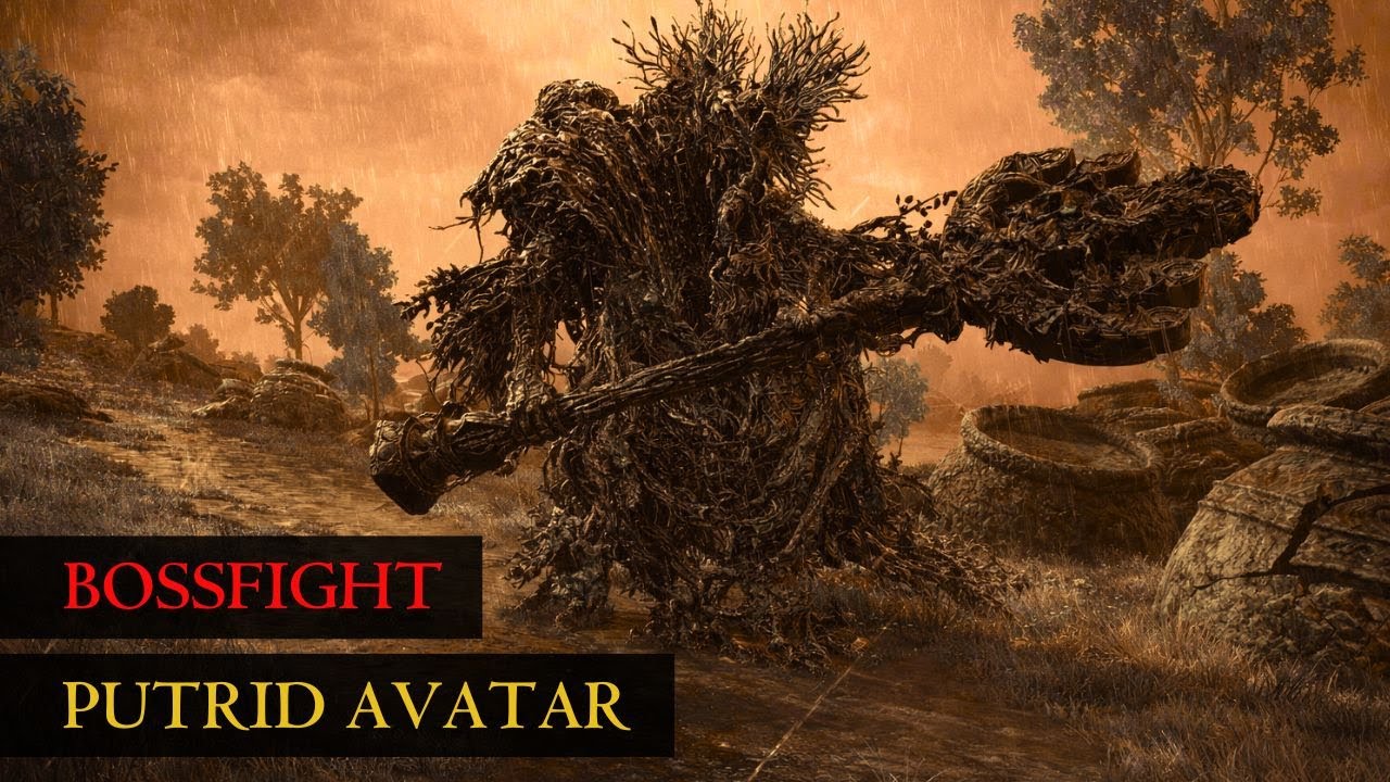 ELDEN RING | PUTRID AVATAR, CAELID NORTH EAST | BOSSFIGHT gameplay