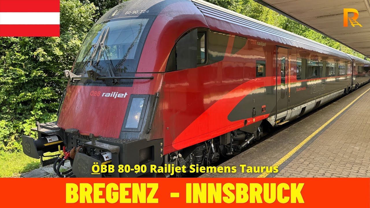 Cab Ride Bregenz - Innsbruck (Austrian Federal Railways ÖBB, Austria) train driver's view 4K